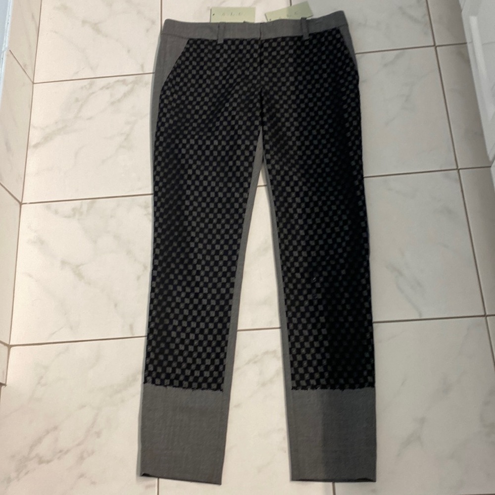ALC Italian Wool Lace Insets Gray Trouser Pants 6